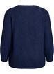 Knitted blouse with raglan sleeves, Blue, Packshot image number 1