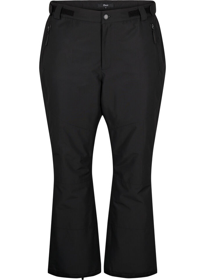 Ski trousers with pockets and adjustable waist, Black, Packshot image number 0