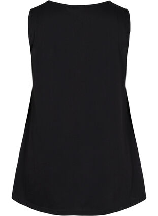 Cotton top with rounded neckline, Black SUNSHINE BEACH, Packshot image number 1