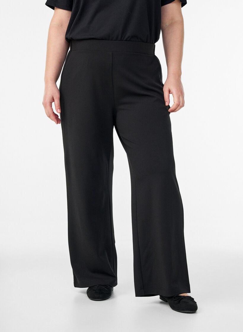 FLASH - Wide-leg trousers, Black, Model image number 3