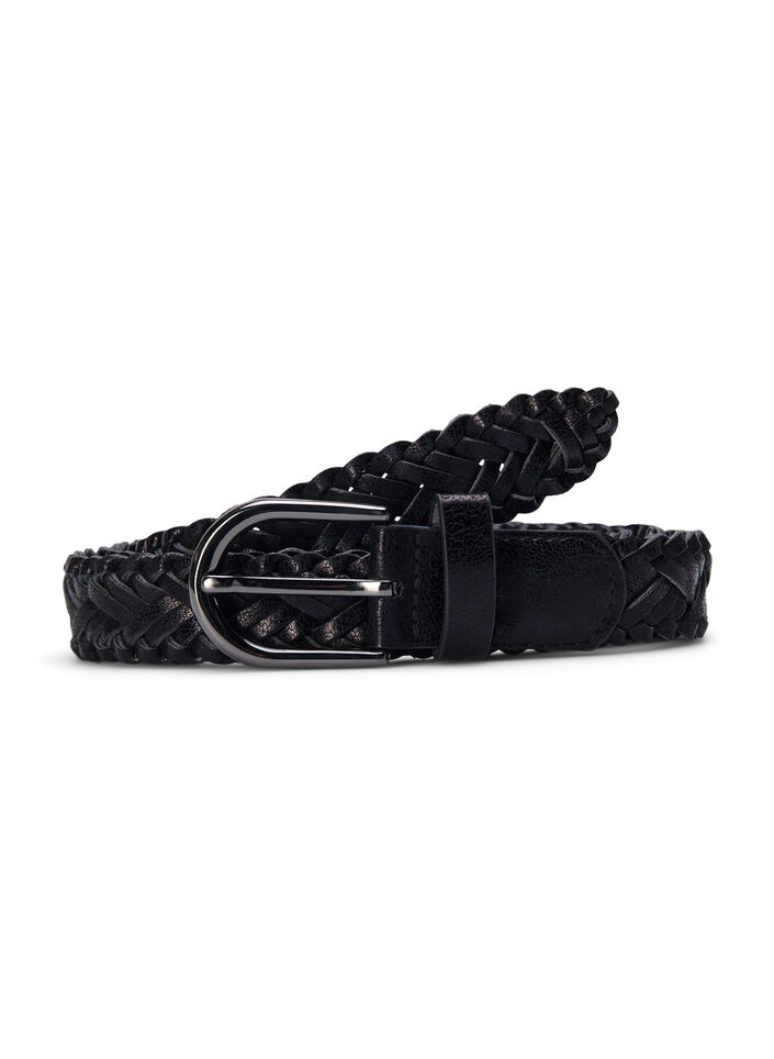 Braided belt, Black, Packshot image number 0