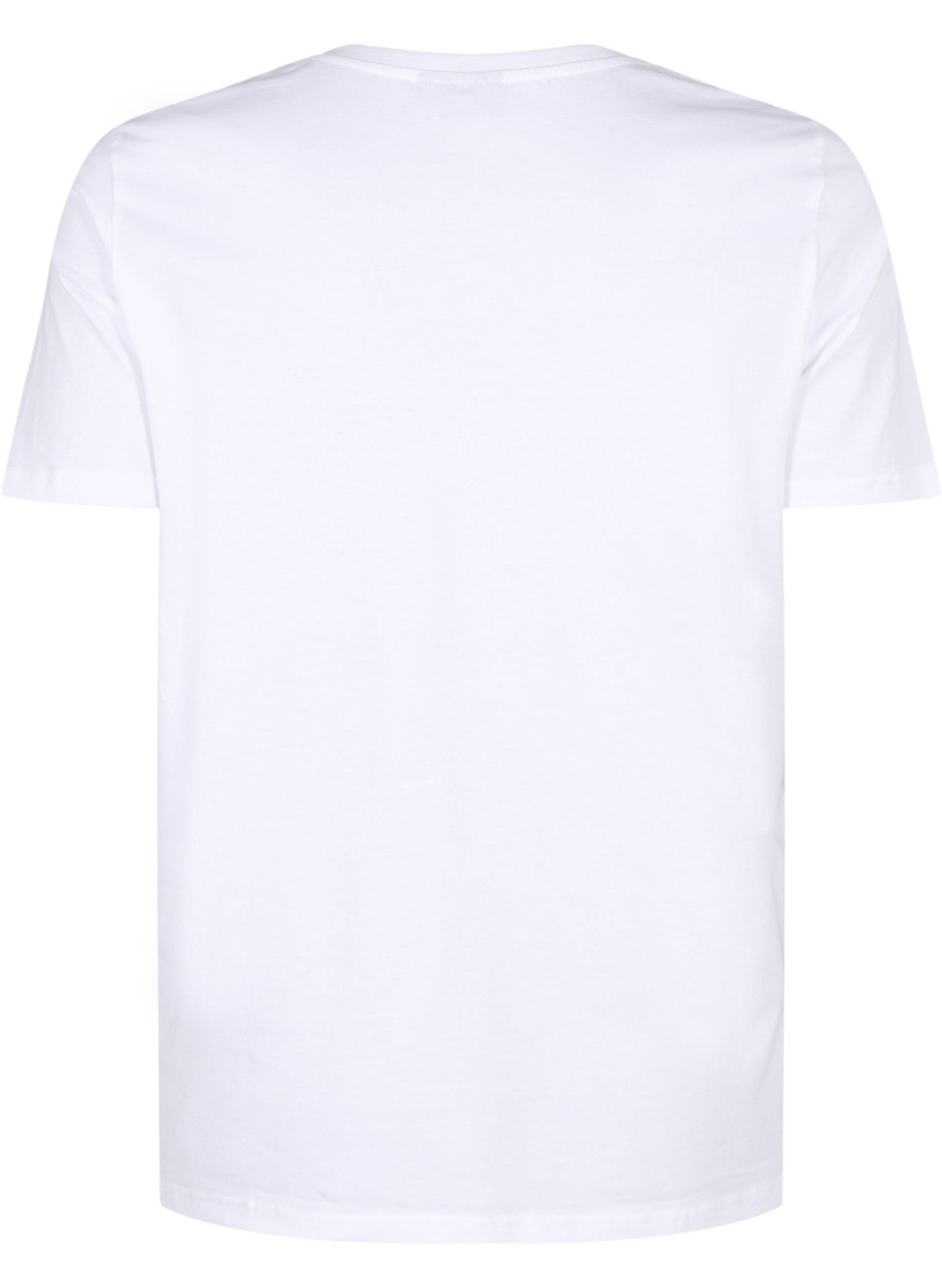 Zizzifashion Organic cotton T-shirt with bow detail, Bright White, Packshot image number 1