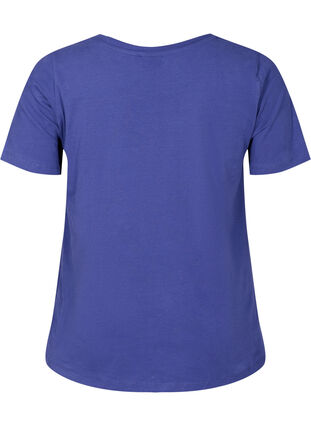 Basic plain cotton t-shirt, Deep Cobalt, Packshot image number 1
