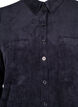 Long corduroy shirt dress with buttons, Black, Packshot image number 2