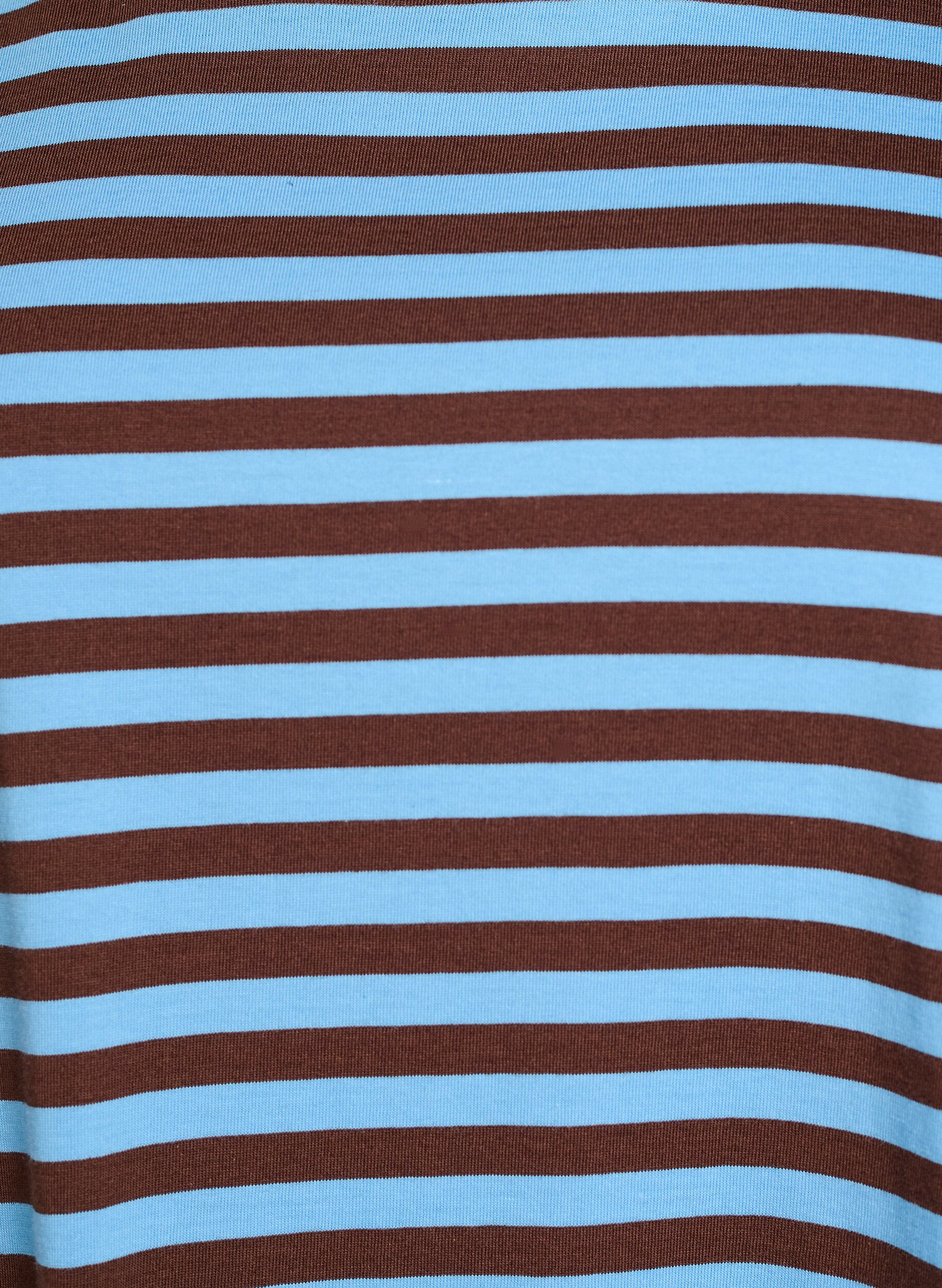 Zizzifashion Long striped night T-shirt, Light Blue, Packshot image number 2