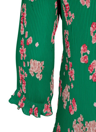 Pleated top with 3/4 sleeves, Jolly Green Flower, Packshot image number 3