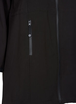 Softshell jacket with detachable hood, Black, Packshot image number 3