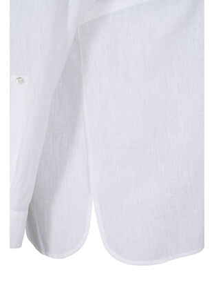 Blouse with 3/4-length sleeves and buttons, White, Packshot image number 3