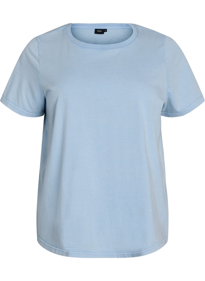 Organic cotton graphic T-shirt, Light Blue, Packshot image number 0
