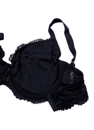 Support the breasts - underwire bra with pockets for padding, Black, Packshot image number 3