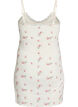 Nightgown with thin straps and textured pattern, Vanilla, Packshot image number 1