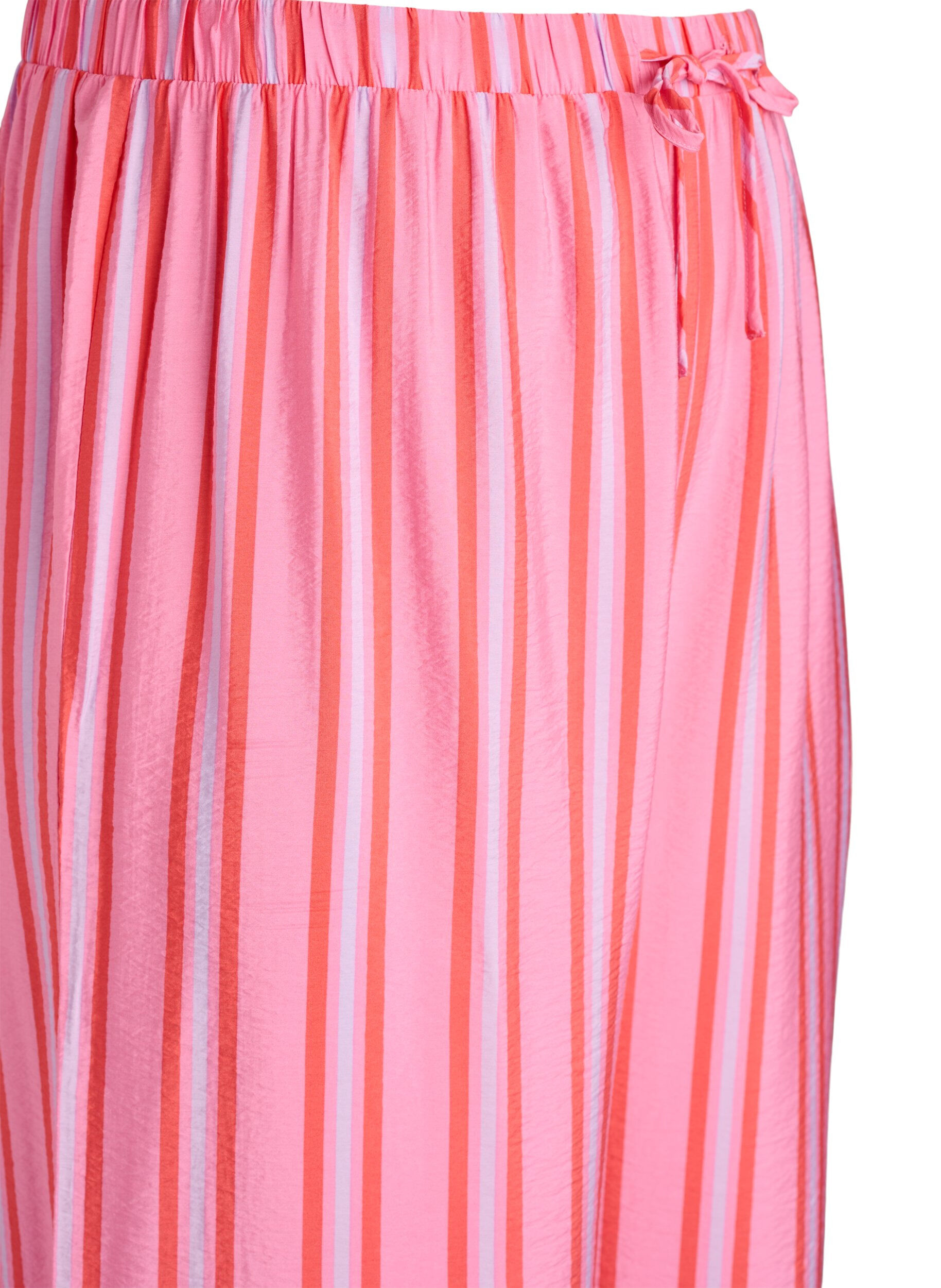 ZizzifashionStriped trousers with a high waist and wide legs, Pink, Packshot image number 2