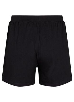 Loose pyjama shorts in cotton blend, Black, Packshot image number 1