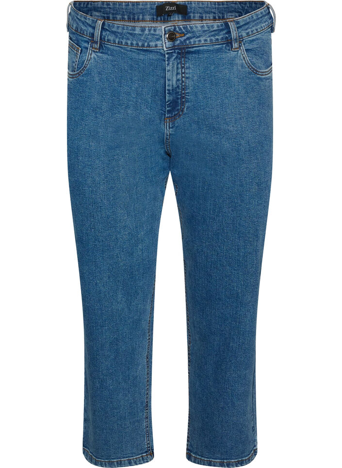 Cropped Vera jeans with a straight fit, Blue, Packshot image number 0