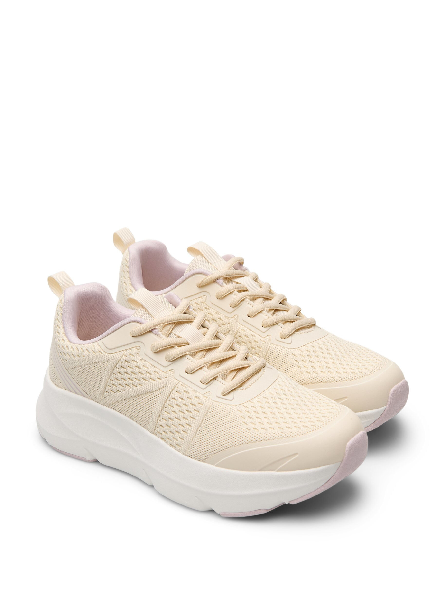 Zizzifashion Wide fit - Comfort sneakers with shock-absorbing sole, Beige, Packshot image number 1