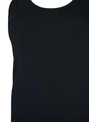 Solid color basic top in cotton, Black, Packshot image number 2