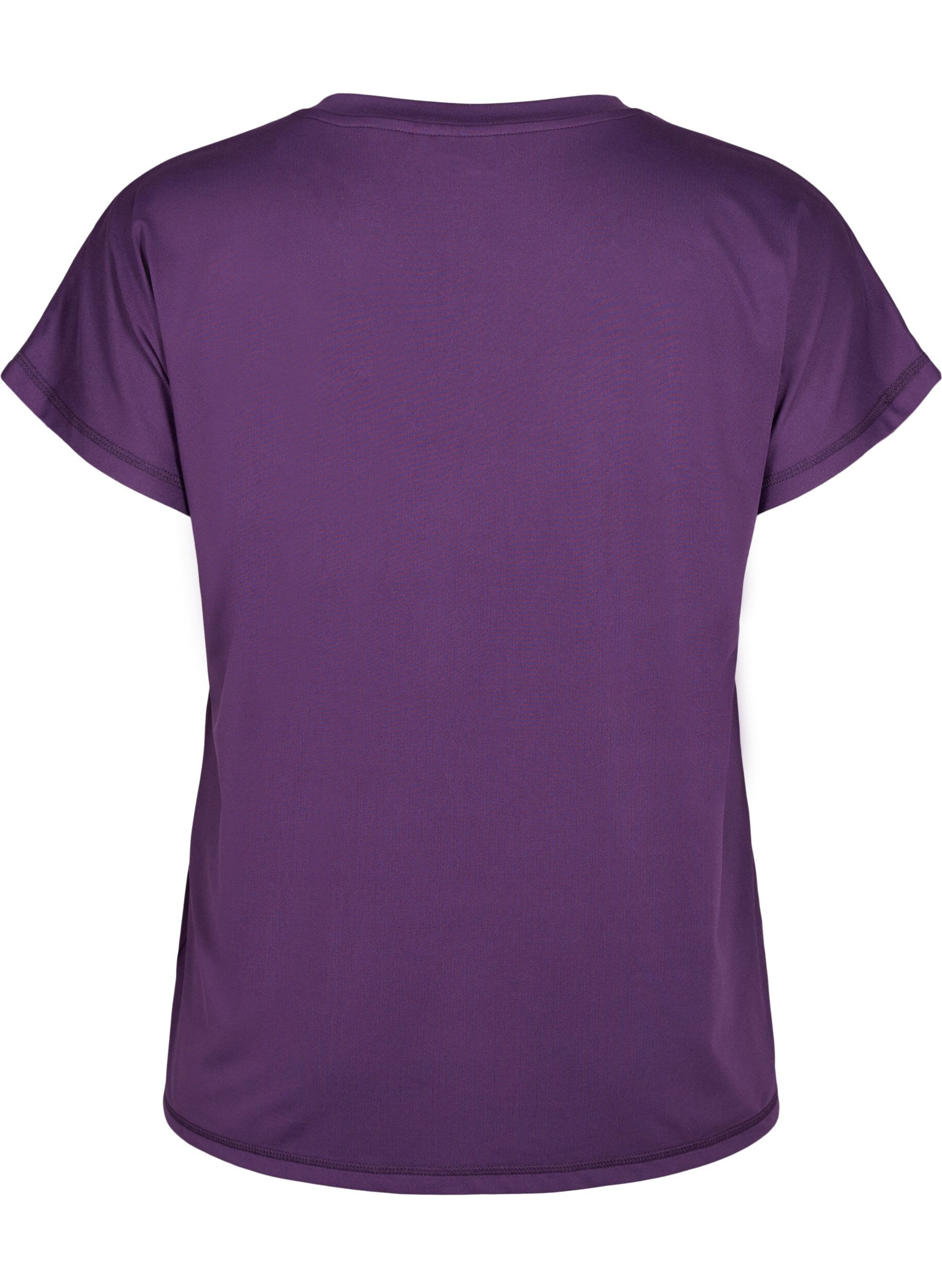 Zizzifashion Loose training t-shirt with v-neck, Purple, Packshot image number 1