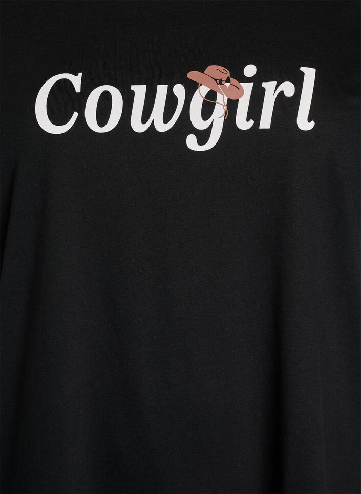 T-shirt with motif, Black, Packshot image number 2