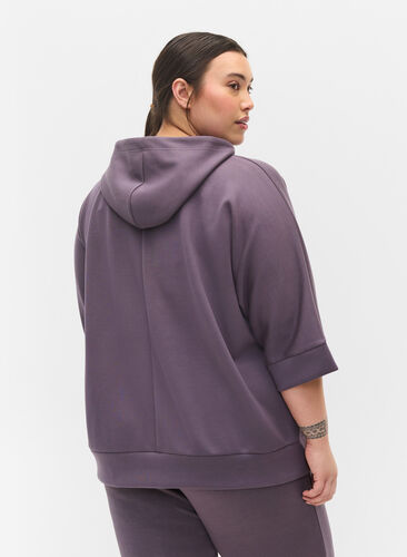 Hooded sweatshirt and 3/4 sleeves, Rabbit, Model image number 1