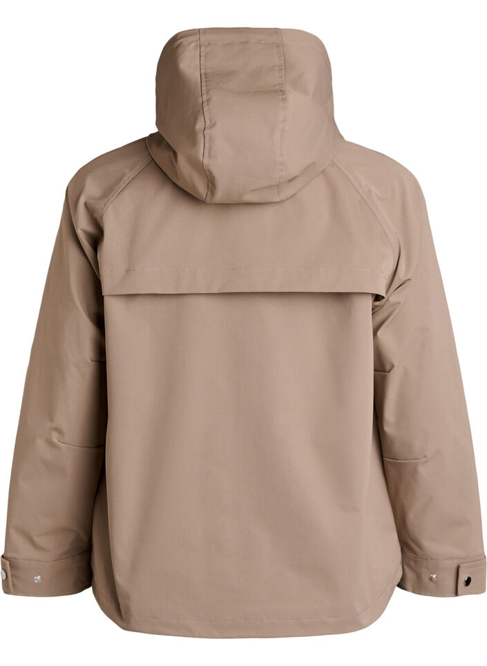 Short spring jacket with detachable hood, Beige, Packshot image number 1