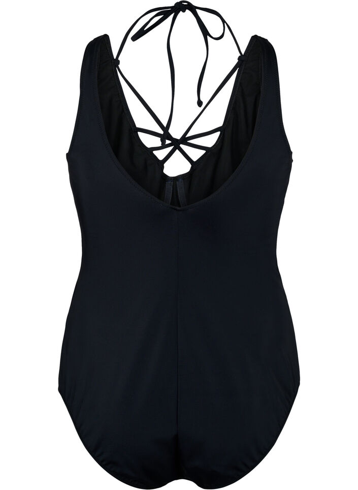 	 Swimsuit with underwire and string detail, Black, Packshot image number 1