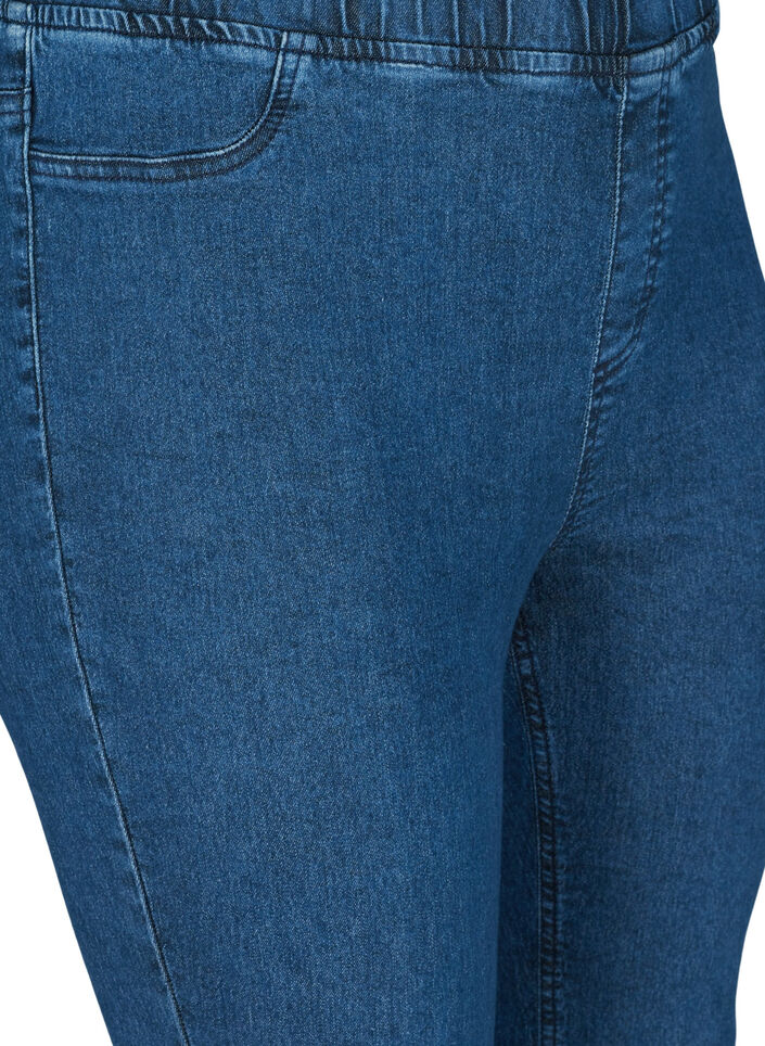 Cotton blend capris, Dark blue denim, Packshot image number 2