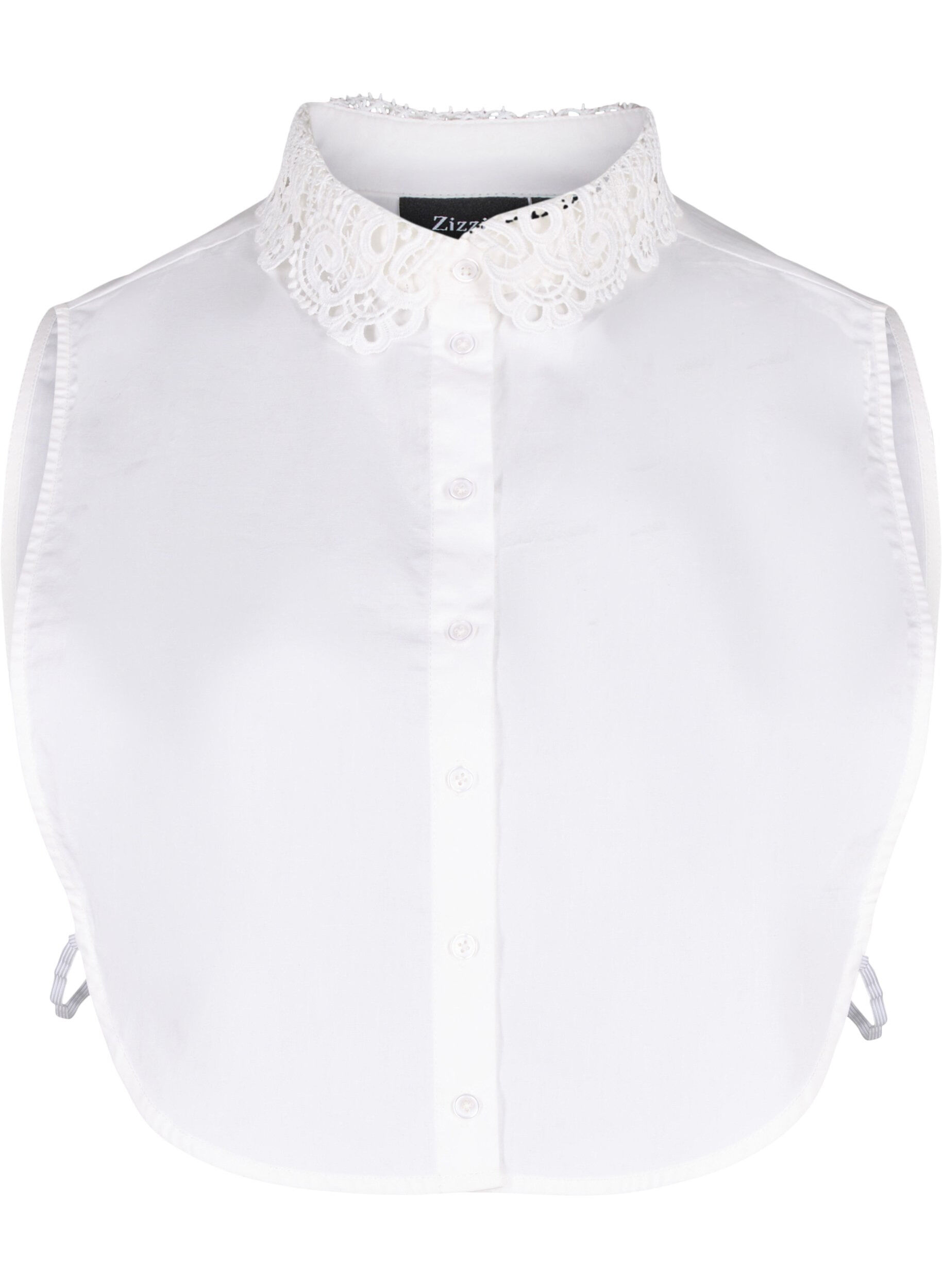 Zizzifashion Loose collar with laces, Bright White, Packshot image number 0