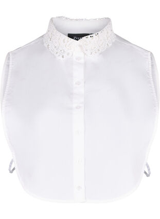 Loose collar with laces, Bright White, Packshot image number 0