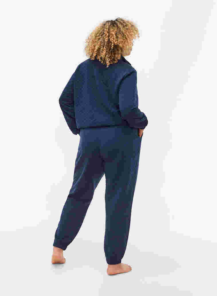 Quilted jogging bottoms with pockets, Navy Blazer, Model image number 1