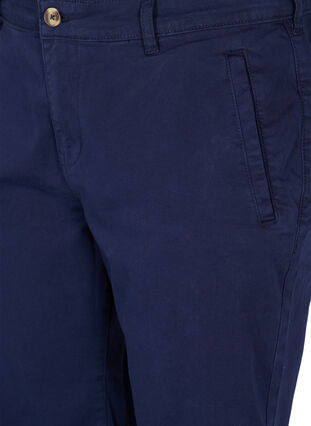 Cotton shorts with button closure, Navy, Packshot image number 2