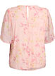 Blouse with floral print and airy sleeves, Orange, Packshot image number 1