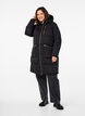 Puffer coat with hood, Black, Model image number 1