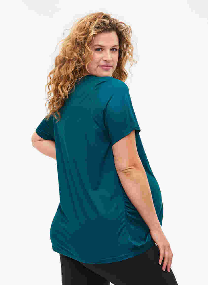 Maternity gym t-shirt, Deep Teal, Model image number 1