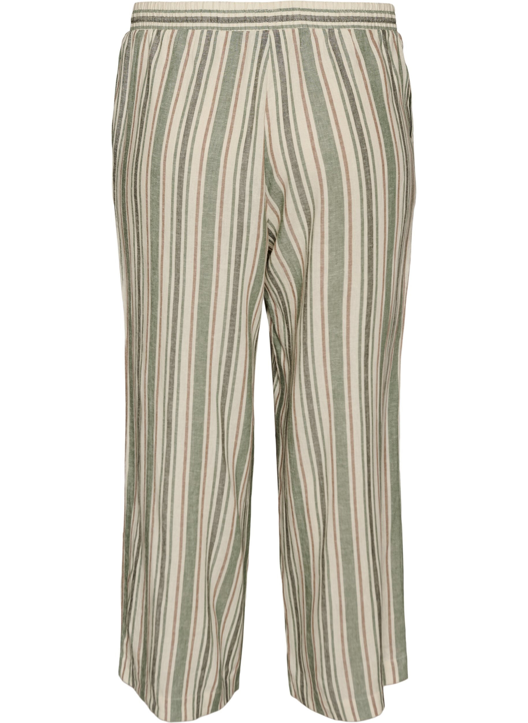 ZizzifashionWide-leg linen and viscose trousers, Vanilla, Packshot image number 1