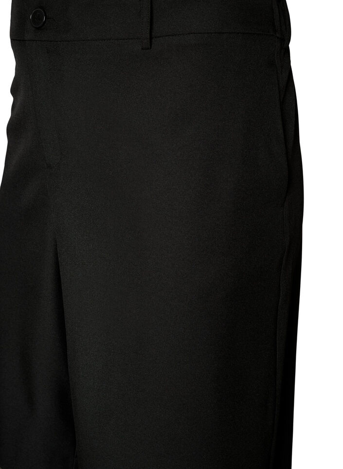Loose high-waisted Bermuda shorts, Black, Packshot image number 2