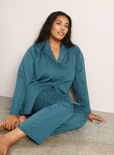 Printed pyjamas pants, Balsam AOP, Image image number 0