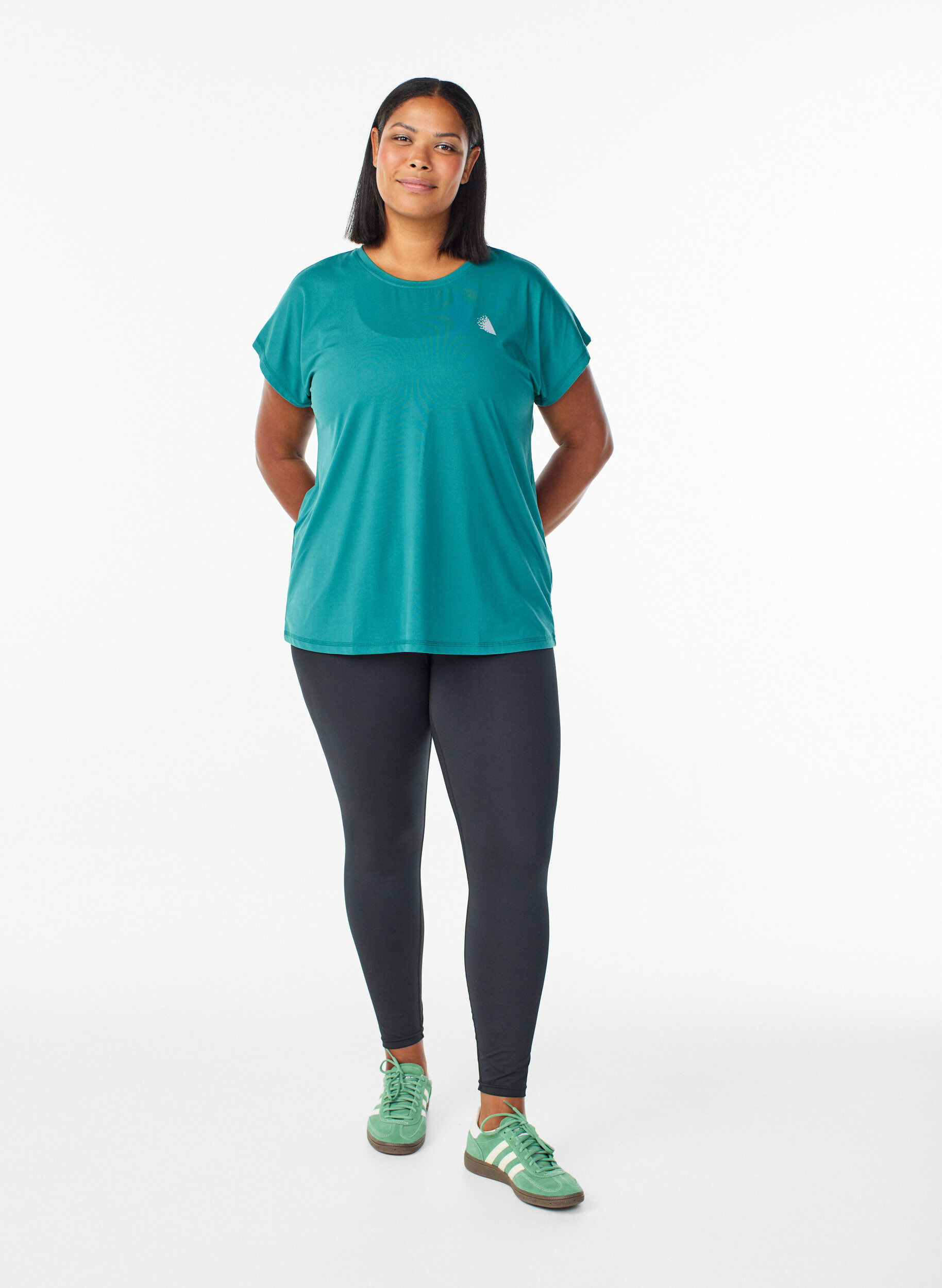 Zizzifashion Solid-coloured training T-shirt, Petrol, Model image number 1