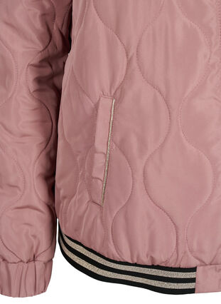 Bomber jacket with pockets and glitter, Woodrose, Packshot image number 3