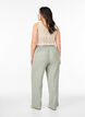 Loose trousers in linen and viscose, Green, Model image number 2