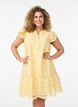 Broderie anglaise dress with ruffle sleeves, Yellow, Model image number 0
