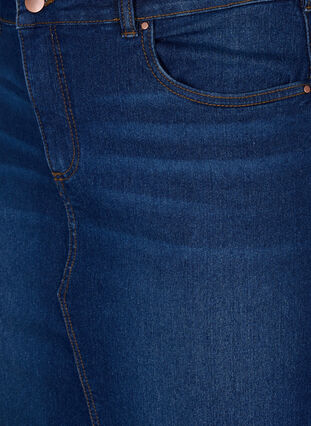 FLASH - Tight-fitting denim skirt, Dark Blue Denim, Packshot image number 2