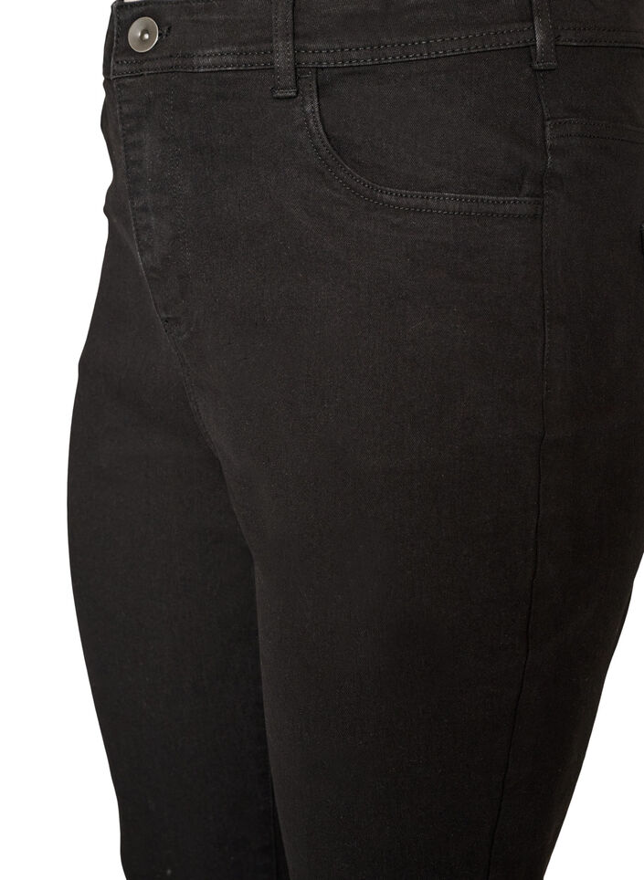 High waisted jeans with bootcut, Black, Packshot image number 2