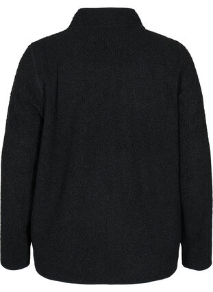 Short teddy jacket with pockets, Black Beauty, Packshot image number 1