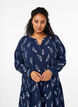 Midi dress with long sleeves, Navy B. Feather AOP, Model image number 2