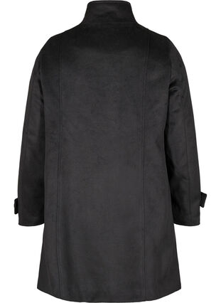 Jacket with high collar and wool, Black, Packshot image number 1