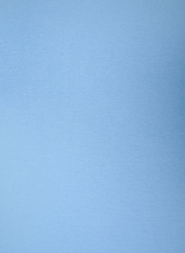 Solid color basic top in cotton, Light Blue, Packshot image number 2