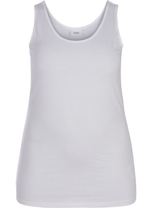 Solid colour basic top, Bright White, Packshot image number 0
