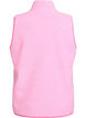 Teddy fleece vest with zip and contrast detail, Pink, Packshot image number 1