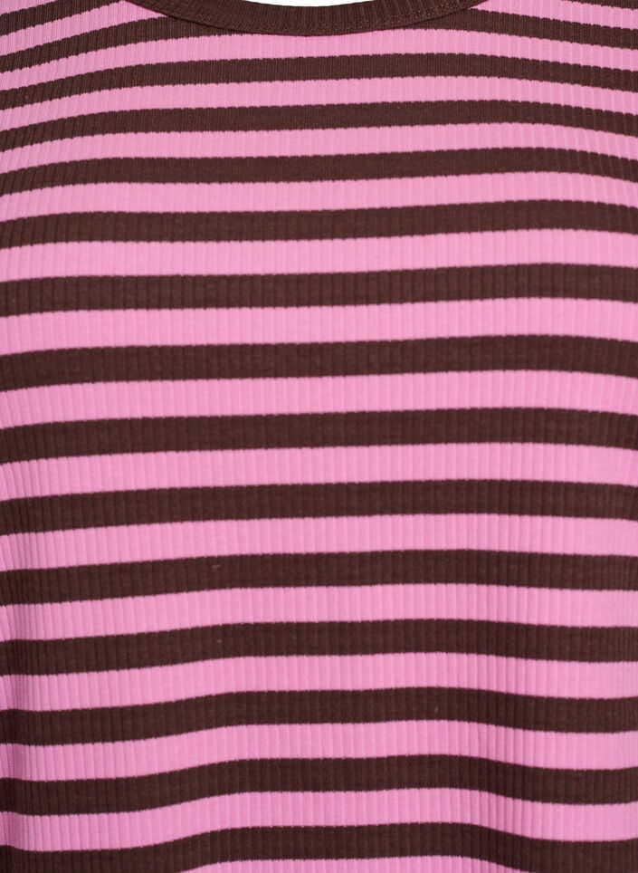 Striped blouse with long sleeves, Dark Bordeaux, Packshot image number 2