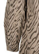 Long-sleeved denim dress with zebra print, Brown Zebra AOP, Packshot image number 3